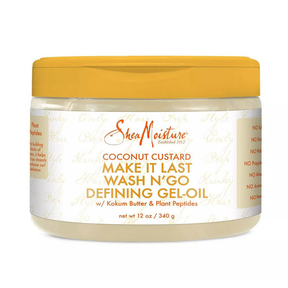 SheaMoisture Coconut Custard Make It Last Wash N Go Defining Gel-Oil, 12 Oz